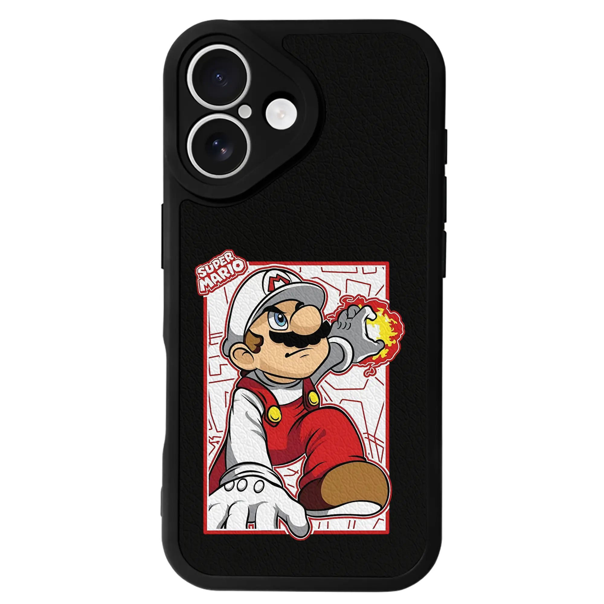 マリオ グッズ マリオ - IPhone 16シリーズ対応 ・ シリコンスマホケース ・ レザー調 ・ 高精度フィット ・ 耐衝撃 ・ ワイヤレス充電対応 ・ 精密カット